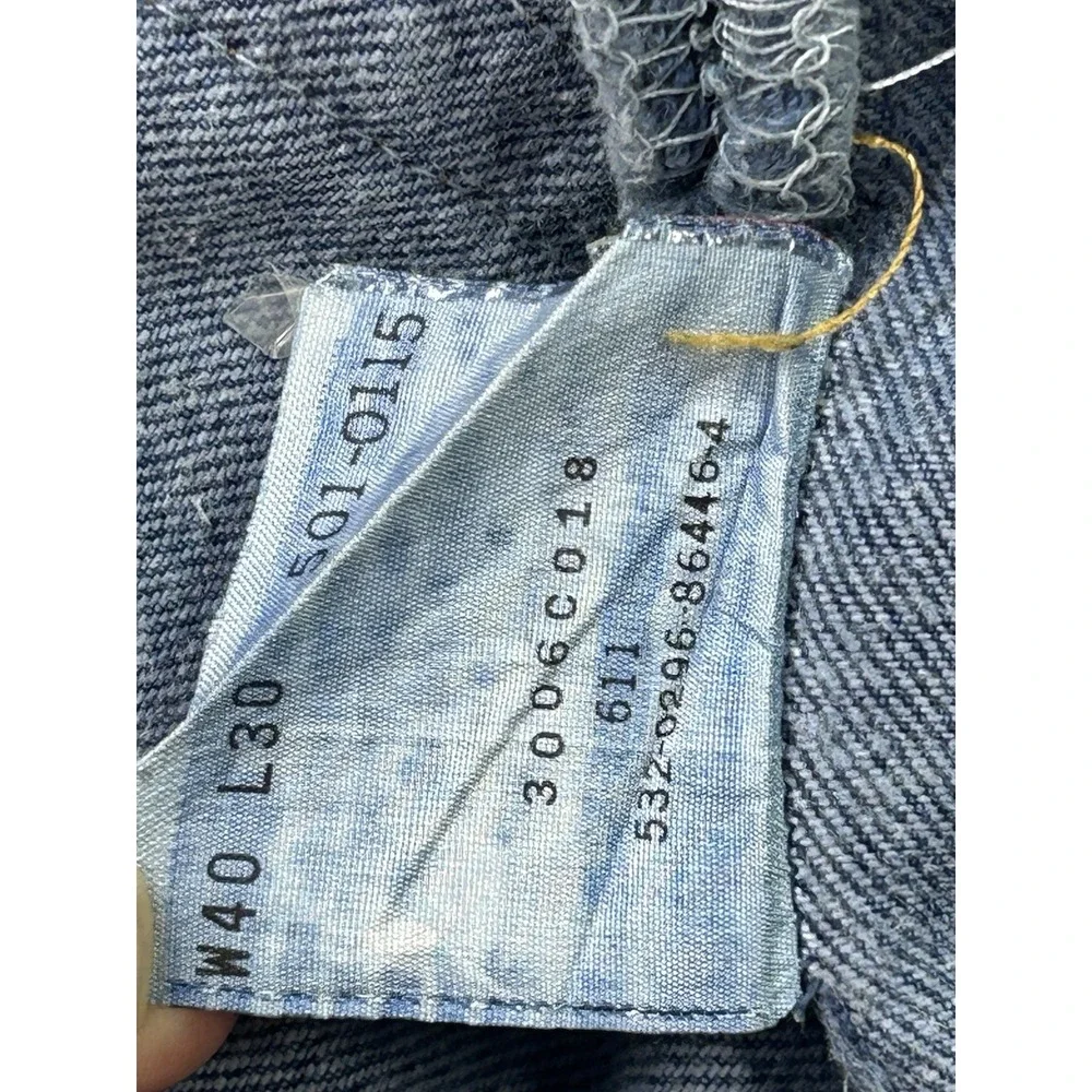 90's Levi's 501 Men's Jeans VTG 501-0115 Blue 40x30 actual Sz W38 L29 USA Made